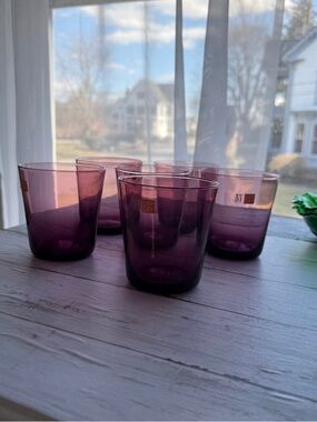 IVV Everyday Purple Bicchiere  Acqua EAU water  Tumblers - Set of 6 4” high